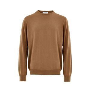 Gran Sasso Wool Knit Sweatshirt Men Brown Sweaters